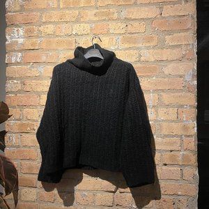 Free People Cropped Turtleneck Sweater